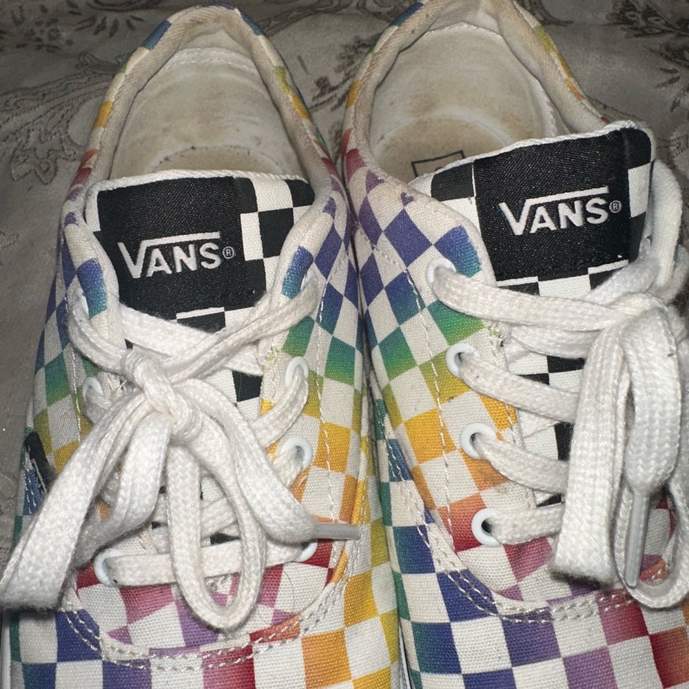 Vans Sneakers Classic Style size 7.5 women’s checkerboard multi colored - Picture 8 of 11